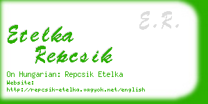 etelka repcsik business card